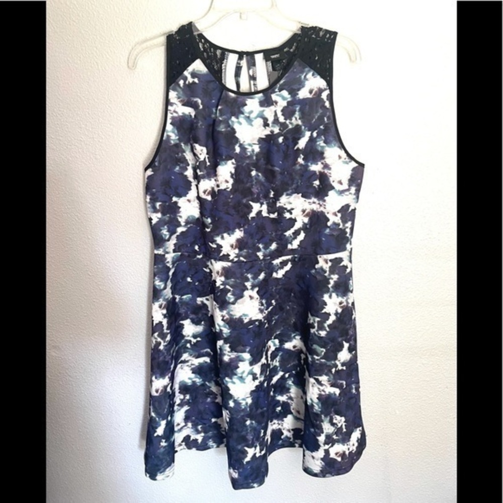MOSSIMO woman’s print dress tank lace shoulder-XL